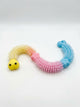 Pulsera sensorial de goma gusanito colores pastel