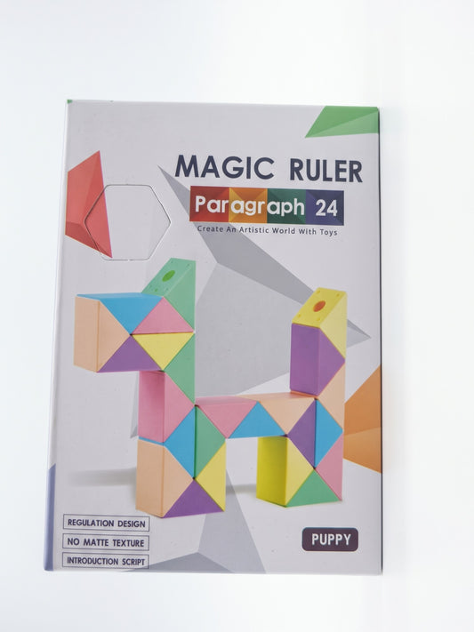 Caja de la regla mágica de 24 piezas en colores pastel