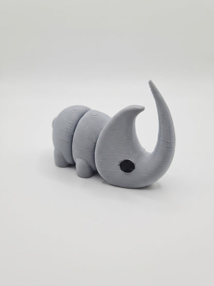Rinoceronte articulado 3D gris