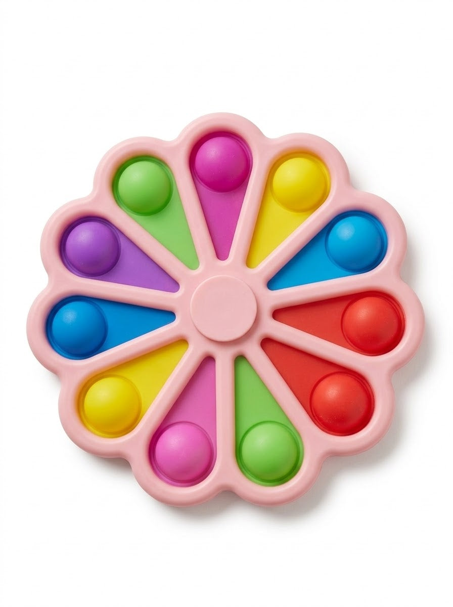 Spinner pop it flor rosado