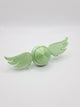 Spinner snitch 3D verde pastel con alas