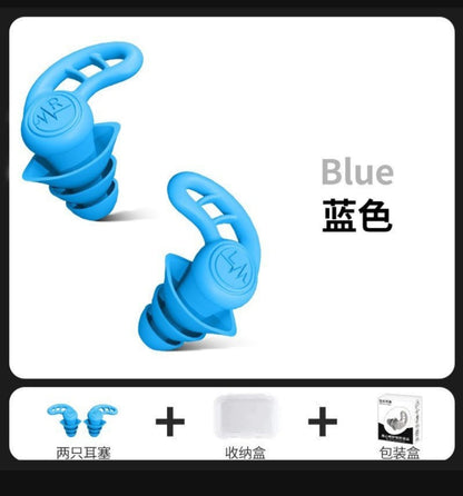 Tapones de silicona 3 capas azul